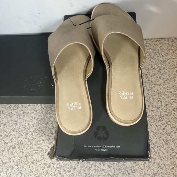 EILEEN FISHER | Kore PM flat Sandals platinum size 7 NWB summer boho thong $195 - Picture 4 of 8